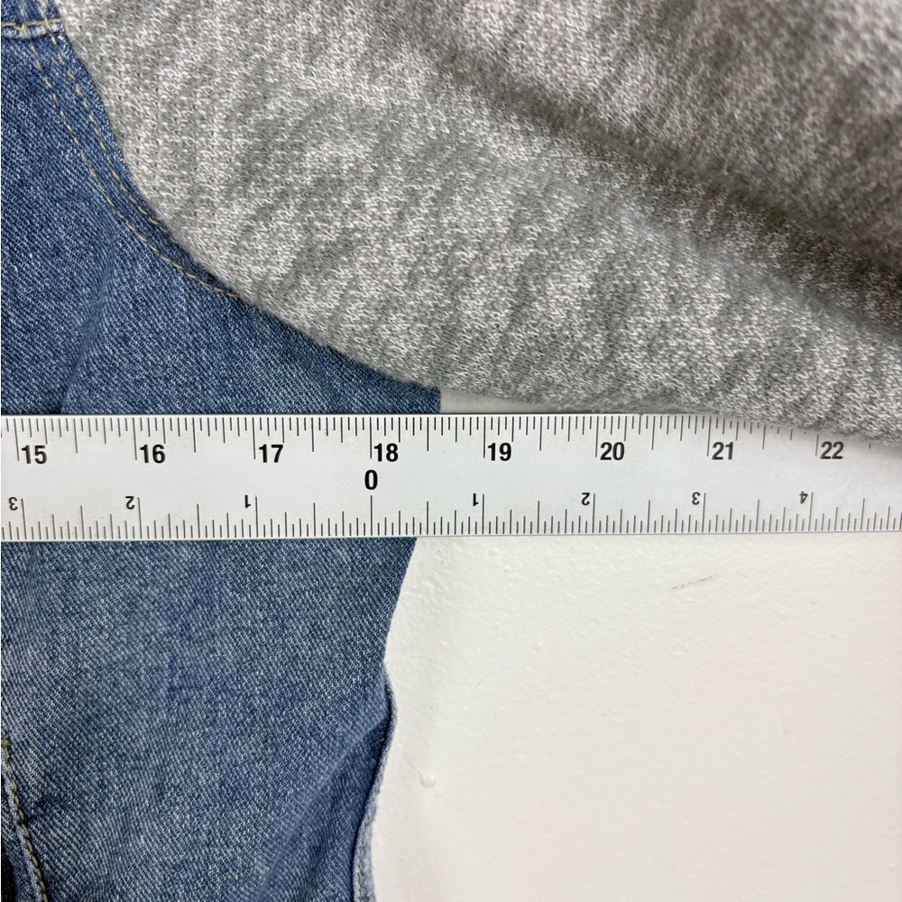 Free People Denim Jacket Women’s Hooded - Picture 11 of 12